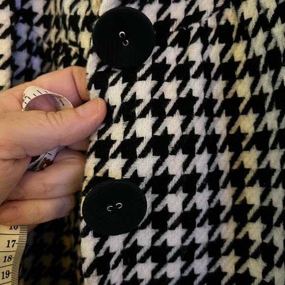 Massimo short swing jacket, black & white Houndstooth pattern, Sz 16W/18W - Picture 4 of 14